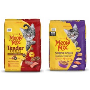 Save $3.00 on Meow Mix Orignal or Tender Centers Dry Cat Food