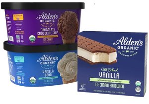 Save $1.00 on Alden's Organic Ice Cream