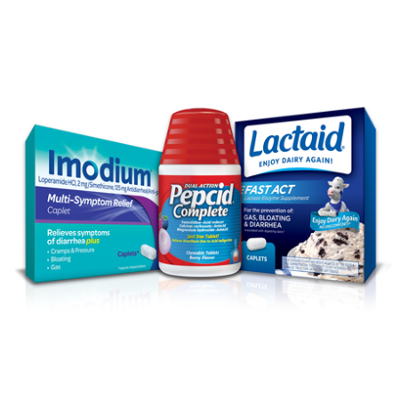 Save $3.00 on Pepcid, Imodium or Lactaid