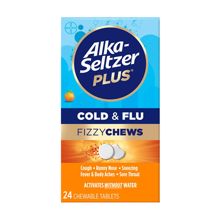 Save $4 on any ONE (1) Alka-Seltzer Plus® Fizzy Chews 24 Only