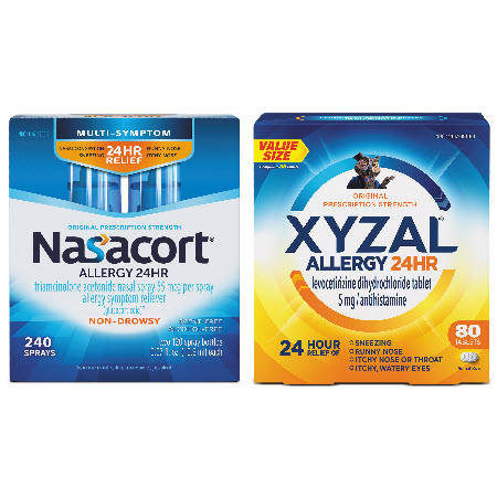 Save $8.00 on any ONE (1) Xyzal (80 ct.) or Nasacort (240 ct.) product