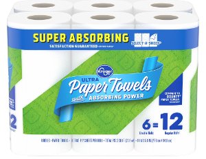 $5.99 Kroger Ultra Paper Towels
