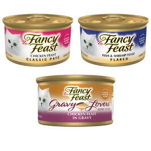 Save $0.50 on any FIVE (5) 3oz cans of Fancy Feast® Wet Cat Food