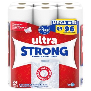 Save $3.00 on Kroger Ultra Soft or Strong Bath Tissue