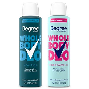 Save $3.00 on any ONE (1) Degree Whole Body Spray (2.9oz or 4.0oz) or Body sticks (2.6oz, 3.0oz)