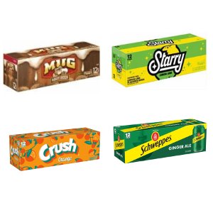 Save $2.00 on any TWO (2) Crush, Schweppes, Mug, Starry, or Brisk 12pks.