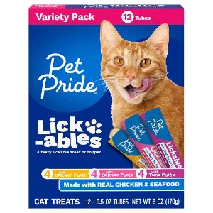 Save $1.00 on Pet Pride Lickables Cat Treats