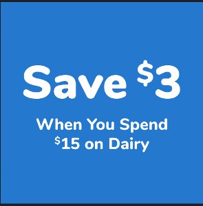 Save $3 on Dairy Products