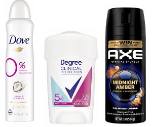 $6.49 Axe, Dove, or Degree Deodorant