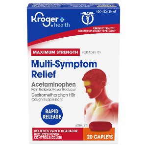 Save $1.00 on Kroger Maximum Strength Multi-Symptom Rapid Release Caplets