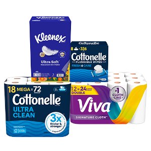 Buy 2, Save $10 on select Cottonelle, Viva, Scott or Kleenex PICKUP OR DELIVERY ONLY