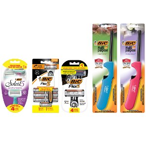 Buy 1 BIC Hybrid, Flex, OR Soleil Razor(Value Pack), Get 1 BIC Multipurpose 1ct Lighter Classic FREE