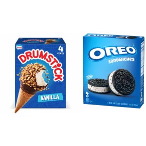 Save $1.00 on Drumstick Ice Cream Cones or Oreo Frozen Novelties