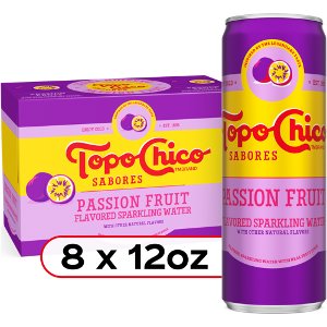 Save $1.50 on New Topo Chico Sabores Passionfruit PICKUP OR DELIVERY ONLY