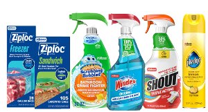 Save 20% on Ziploc Bags, Windex, Pledge, Shout and Scrubbing Bubbles PICKUP OR DELIVERY ONLY