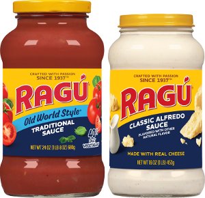 Save $1 on Ragu Red or White Pasta Sauce (16-24 oz) PICKUP OR DELIVERY ONLY