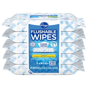 $3.99 Kroger Flushable Wipes