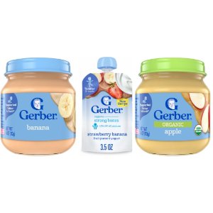 Save $1.00 on 4 Gerber Baby Food Pouches or Jars
