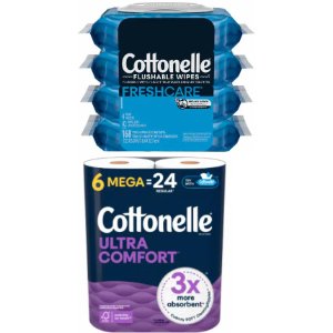 Save $2.00 on Cottonelle Bath Tissue or Wipes