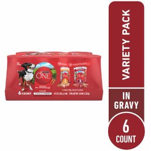 Save $1.00 on Purina One Wet Dog Food