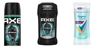 $3.99 Axe or Degree Deodorants