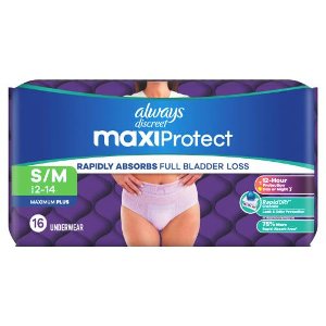 Save $4.00 on Always Discreet Underwear