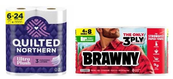 $5.99 Brawny or Quilted Northern