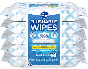 $3.99 Kroger Flushable Wipes