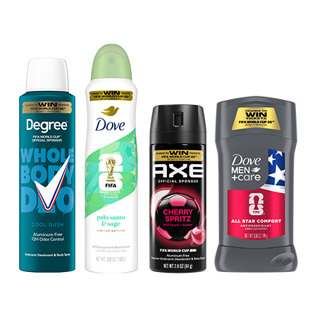 Save $8.00 on 2 Dove, Dove Men+Care, Axe, Degree