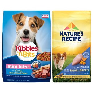 Save 20% on Kibbles 'n Bits or Nature's Recipe Dry Dog food (3.5 lb - 4 lb) PICKUP OR DELIVERY ONLY
