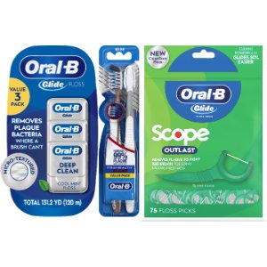 Save $1.00 on Oral B Toothbrush, Floss, or Floss Picks