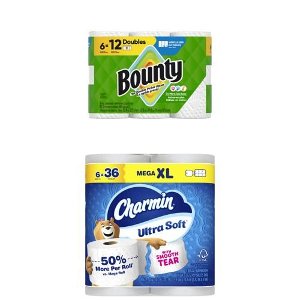 Save $5.00 on Bounty or Charmin