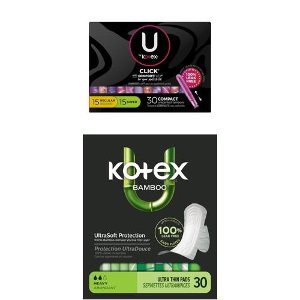 Save $1.50 on U by Kotex Tampons or Pads