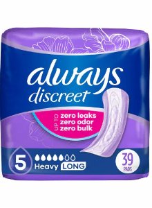 $11.99 Always Discreet Incontinence Pads & Underwear