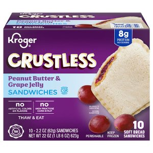 Save 25% on  Kroger Crustless Sandwiches 10 ct.  PICKUP OR DELIVERY ONLY