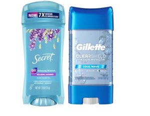 $4.99 Secret or Gillette Deodorant