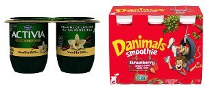 $1.49 Dannon Activia or Danimals