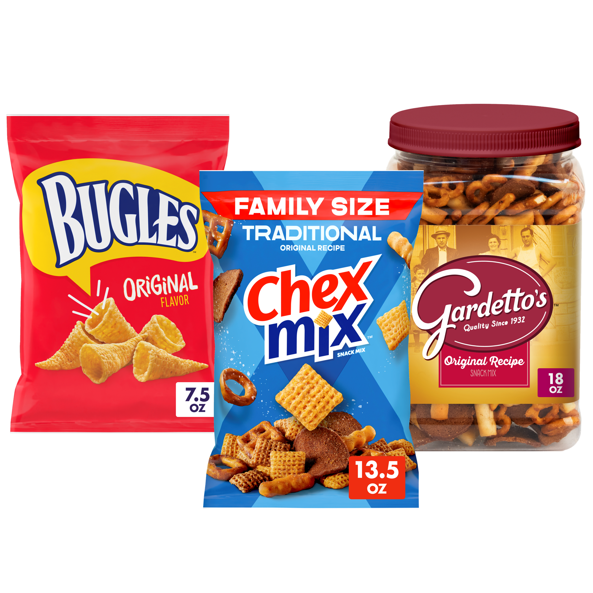 SAVE $0.75 on 2 Chex Mix™, Bugles™, Gardetto's™ Products