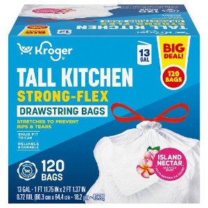 Save $2.50 on Kroger Strong-Flex Kitchen Trash Bags