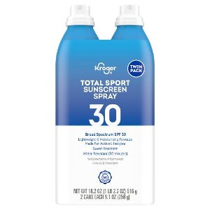 Save $1.00 on Kroger Total Sport Sunscreen Spray Twin Pack