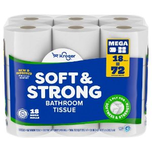 Save $2.50 on Kroger Soft & Strong Mega Bath Tissue