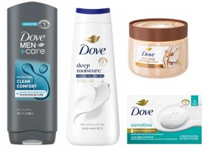 $6.49 Dove Body Wash, Bar Soap or Scrubs