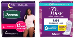 $12.99 Depend or Poise