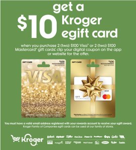 Get $10 Kroger eGift gift card
