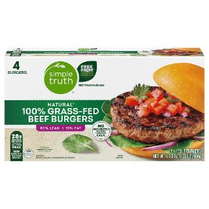 Save $1.00 on Simple Truth Grass Fed Beef Burgers