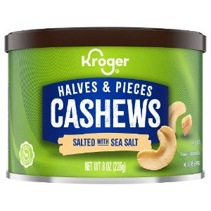 Save $0.50 on Kroger Cashew Halves & Pieces