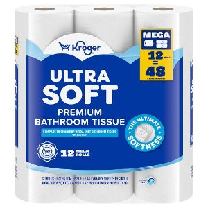 Save $4.00 on Kroger Ultra Soft or Strong Bath Tissue