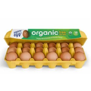 Save $1.50 on Happy Egg Free Range Brown Organic Eggs