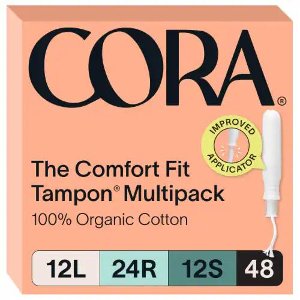 Save $0.50 on Cora Tampons, Pads or Liners