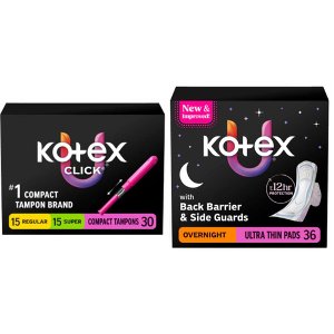 Save $1.50 on Kotex Tampons or Pads